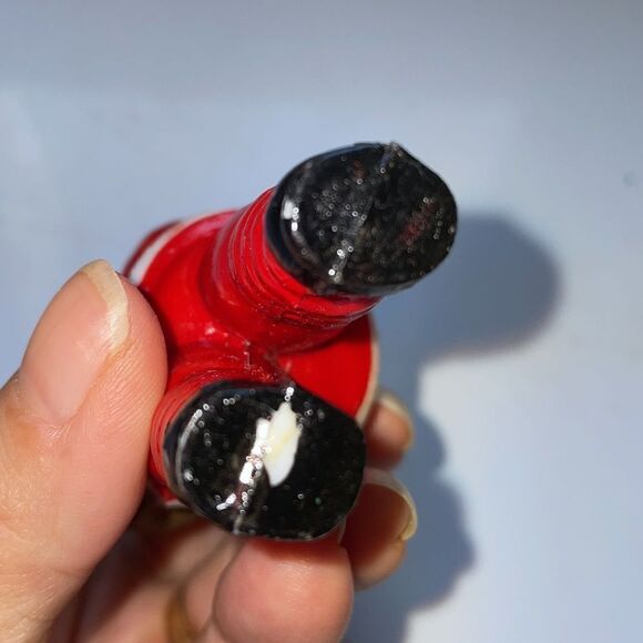 Vintage hollow plastic Santa Claus with sack Christmas tree ornament - Picture 5 of 6